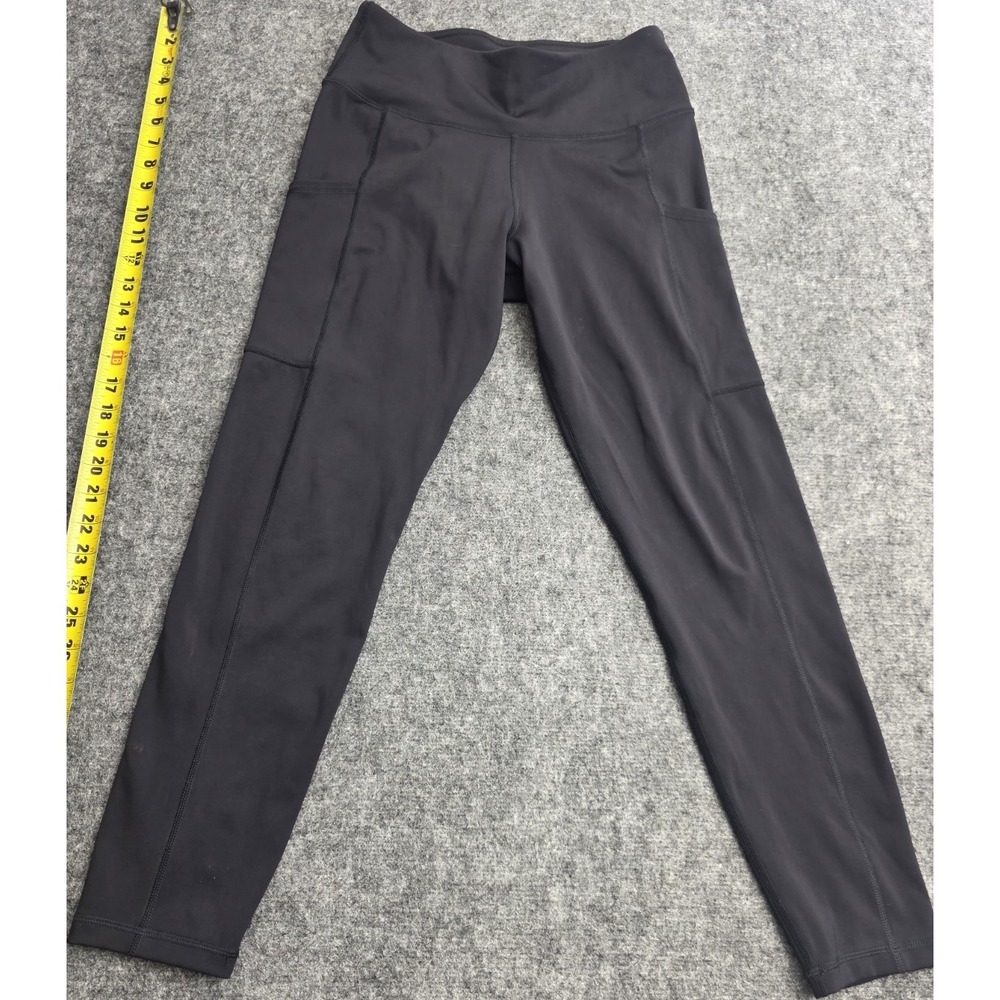 BR STANDARD Women's BRS HYBRID LE Ankle Leggings Black Stretch Pockets Size M